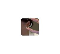 Cliory Flower Tassel Ear Rhinestone Ear Cuffs Fairy Earrings No Piercing Wedding Bridal Ear Clip Jewelry for Women