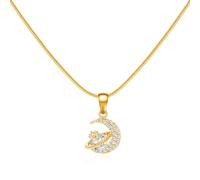 Cliory Gold Pendant Necklace Star Moon Pendant Necklace Planet Necklace Jewelry for Women