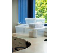 Wham Clip 10.02 25.5L Square Box & Lid Clear/Clear/Clear