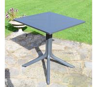 "CLIP" 70cm SQUARE PATIO TABLE in ANTHRACITE by NARDI, ND/112