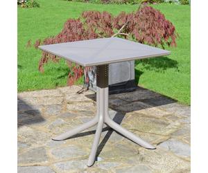 "CLIP" 70cm SQUARE PATIO TABLE in TURTLE DOVE by NARDI, ND/116