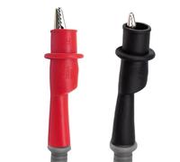 Clip A - PVC+Nickel Plated Iron 2 Pieces | Cable Clips for Electrical Testing with Simple Attachment, Multimeter Test, Electronic Maintenance, for Multimeter Cables | La Experiments