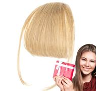 Clip Bangs Human Hair - French Bangs Clip Fake Bangs Fringe | Clip Air Bangs | Neat Bangs Hair Extension | Natural Color Fringe Hairpieces Hair Bangs | Clip In Bangs Human Hair Clip