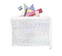 Clip Binder Refillable Reusable Sticker Storage Book Zip Card Storage Book for Stickers Receipts Tape Tickets Small Accessories School Business Meeting Project