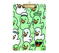 Clip Boards A4 Size 12.5" x 9" Art Clipboard with Low Profile Clip for Observation Recorder Coaching Trade Quest Green Duck Safaris Elements