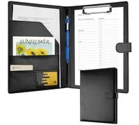 Clip Boards Folder,A4 Clipboard Folder with Metal Clip,Business Card Slot,and Pen Insert,Portable Business Office Supplies,9.65x12.6 x0.79 Inches Suitable for Daily and Business Use