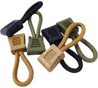 Clip Broken Buckle Fixer Cord， Zipper Head Replacement 10 Pcs Multicolor(Black)