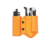 Clip & Carry Kydex Multitool Sheath for Gerber Center-Drive w/Bit Sidecar Holder ~ Made in USA (Multi-Tool & Bits not Included) Multi Tool Holster (Carbon Fiber Orange, Tool Sheath w/BIT Sidecar)