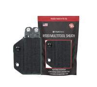 Clip & Carry Kydex Multitool Sheath for The Leatherman Wingman/Sidekick/REBAR/REV - Made in USA - EDC Multi Tool Sheath Holder Holster Cover - Black