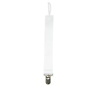 Clip Chain Soft Soother Belt Wooden Clip Baby Teether Holder Nipple Leash Strap Baby White