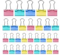 clip Colored Metal Foldback Clips (15mm/19mm/25mm) - 75pcs