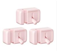 Clip de cable de carga autoadhesivo, interruptor de palanca de soporte de cable, clip de cable sin perforaciones, adecuado para escritorio, mesita de noche, oficina, automóvil, etc (3, Pink)