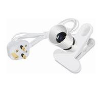 Clip Desk Lamp Holder 1 Pack UK Plug With 1 m Cable Bayonet Bulb Holder Socket Base With Switch Portable Light Bulb Socket Fixed On The Desk Table For Garage Bedroom & Office (White)