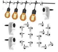 Clip di luce esterna | Gestione dei cavi delle luci esterne | Clip di corde leggere all'aperto | Hanger 50 pezzi Porta impermeabile per impieghi pesanti per display artigianato decorazione per la casa