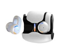 Clip Ear Buds - Earbuds Clip On | Lightweight Wireless Comfortable Bone Conduction Earphones Noise Reduction for Cycling Workouts Workplace Running Travel