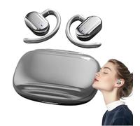 Clip Earbuds, Wireless Comfort Open Ear Buds, Smart Waterproof Long Battery Life Earphone for Game Women Adults Men Travel Phones Home