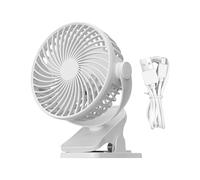 Clip Fan for Bed, Clip Fan for Bed | Solid USB Charger Mini Table Fan Stroller Fan | Comfort Rechargeable Multifunctional Small Fan for Stroller, Travel, Des