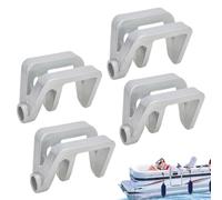 Clip for Boat - Quick Release Mooring Hook in Nylon and Fibreglass 7 cm | Hook with Clamp for Adjustable Marine Rail | The Docking Holder