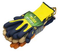 Clip Glove Clipglove Men's Gardening Gloves Triple Pack - Value 3 Pair Set For General Tasks With Carabiner Clips - Large