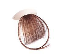Clip-in Bangs 100 Human Hair Extensions Natural Clip-on Fringe Air Side with Nice Net Handmade Flat Neat Temples for Women One Piece Hairpiece