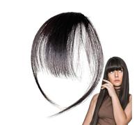 Clip in Bangs - 100% Real Human Hair Wig Women Bangs, Slim Natural Fake Bangs, Bangs Hair Clip, Bangs Wig with Temples Fake Bangs for Everyday Wear, Hair Extensions for Photography, Dating