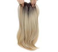 Clip in Bangs 18 In Natural Ombre Brown Blonde Curved Clip Bangs Breathable Realistic Lightweight Daily Wear Fringe Human Hair Toppers for Women..