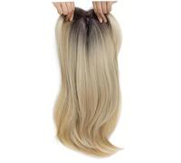 Clip in Bangs 18 In Natural Ombre Brown Blonde Curved Clip Bangs Breathable Realistic Lightweight Daily Wear Fake Fringe Human Hair Toppers for Women