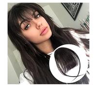 Clip in Bangs Extensions Wispy Bangs Fringe Hairpieces for Women Clip on Air Bangs Flat Neat Bangs Hair Extension for Daily Wear Hair Extensions for Daily Wear(Natural Color)