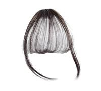 Clip In Bangs - Hair Fringe Piece, Natural Look Extension | Natural Soft Realistic straight bang for Daily Wear, Heat Resistant Hairpiece for Styling, Fake Baangs For Dates Parties Weddings