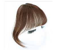 Clip In Bangs Human Hair Air Hair Pieces Seamless Replacement Hair Wig(Light Brown)