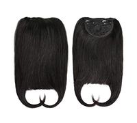 Clip In Bangs Human Hair Hair Pieces 20g 8 Inch-12inch Long Replacement Hair Wig(#1B)