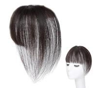Clip In Bangs - Invisible Human Hair Toppers, Natural Cover Wig | Adjustable Breathable Hairpin Strap with Secure Hairpin Design for Women for Leaf Cosplay Use, Slimming