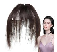 Clip In Bangs - Natural Black Wispy Air Fringe Hairpiece Extension Accessory, Lightweight Womens Styling Enhancement Tool, Soft Synthetic Short Front Hair Addition With Invisible Secure Clips | Easy H