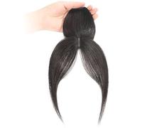 Clip in Bangs Side Parted Hair Toppers for Real Human Hair 360° Cover Pieces Wispy Fake Bangs Clip in Hair Extensions for Women Daily Wear, Natural Color