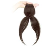 Clip in Bangs Side Parted Hair Toppers for Real Human Hair 360° Cover Pieces Wispy Fake Bangs Clip in Hair Extensions for Women Daily Wear Dark Brown Dark Brown