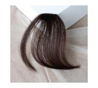 Clip in Bangs, Thin Natural Fake Fringes Hairpiece Front Clip on Air Bangs Straight Fringe Bang Hair Extensions Fake Hair Pieces for Women Hair Extensions for Daily Wear(Dark brown)