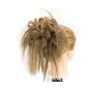 Clip in Claw Chignon 2pcs Messy Hair Bun Piece Updo Fake Scrunchies Extension Wavy Curly Hairpieces Ponytail Chignon Headband for Women Tousled Messy Bun Hairpiece(Ash Copper)