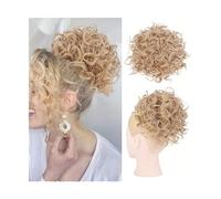Clip in Claw Chignon Clip In Synthetic Tousled Updo Curly Hair Buns Hair Piece Large Curly Drawstring Ponytail Clip On Hair Bun Ponytail for Women Tousled Messy Bun Hairpiece(W803-18-22)