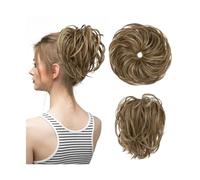Clip in Claw Chignon Fake Messy Bun Hair Curly Band Hairpiece Synthetic Scrunchy Wrap Piece Elastic Hair Chignon Cheveux Tail Women's Updo Tousled Messy Bun Hairpiece(10H86)