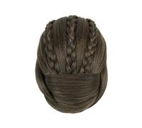 Clip in Claw Chignon Synthetic Hair Braided Hair Chignon Clip In Hair Bun Donut Rollers Accessories for Women Tousled Messy Bun Hairpiece(Mix Brown)