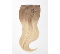 Clip in Extensions - luxury Quality - Big volume 9 pieces 14" - T10/DB2 ombre light ash brown & light golden blonde