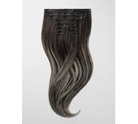 Clip in Extensions - luxury Quality - Big volume 9 pieces 18 Inch - B2/60 balayage dark brown & ash blonde
