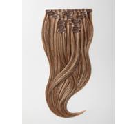 Clip in Extensions - luxury Quality - Big volume 9 pieces 18 Inch - M6/27 mixed chocolate brown & caramel blonde