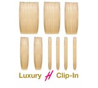 Clip in Extensions - luxury Quality - Big volume 9 pieces 22 Inch - M32/130 mixed mahogany chestnut & light copper blonde