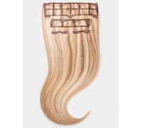 Clip in Extensions - luxury Quality - easy volume 4 pieces - 125g - M14/1001 mixed intense natural dark ash blonde & platinum blonde