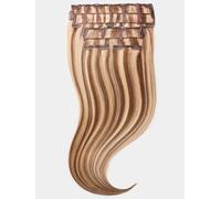 Clip in Extensions - luxury Quality - easy volume 4 pieces - 125g - M8/26 mixed hazelnut brown & golden honey blonde