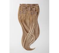 Clip in Extensions - luxury Quality - maximum volume 8 pieces 18 Inch - B14/1001 balayage intense natural dark ash blonde & platinum blonde