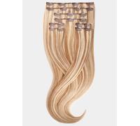 Clip in Extensions - luxury Quality - maximum volume 8 pieces 18 Inch - M18/24 mixed natural dark ash blonde & light ash blonde