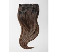 Clip in Extensions - luxury Quality - maximum volume 8 pieces 22 Inch - B4/17 balayage dark chestnut & medium brown