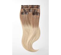 Clip in Extensions - luxury Quality - maximum volume 8 pieces 22 Inch - T14/1001 ombre intense natural dark ash blonde & platinum blonde